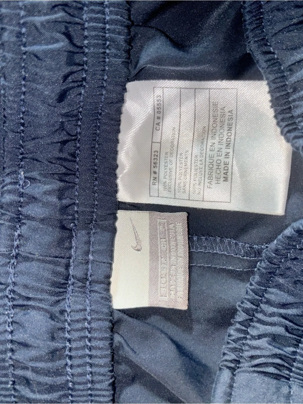 Nike Women's Navy and White Elastic Waist Athletic Shorts Size Small